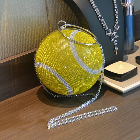 Handbags - Bling Tennis Ball Handbag ( yellow)